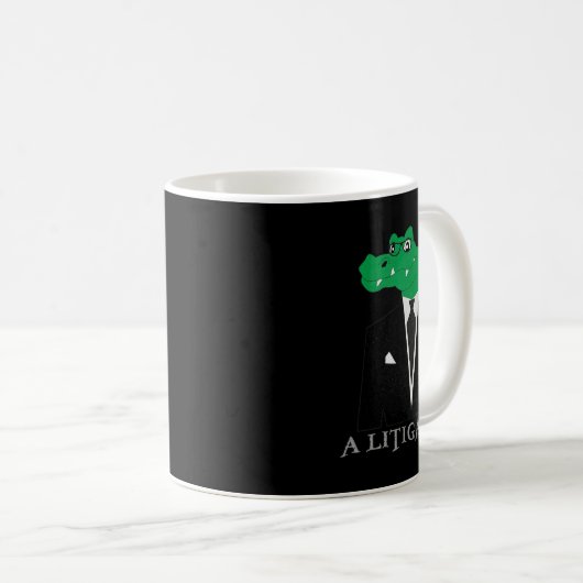 Mug Un Alligator Litigateur En Costume Amusant Avocat  (Devant droit)