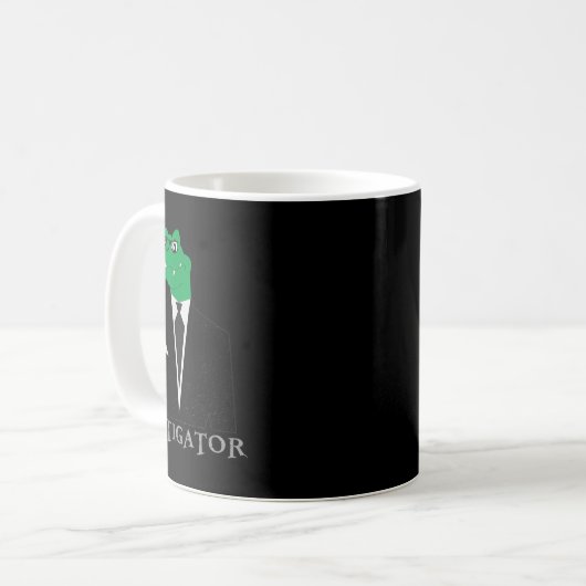 Mug Un Alligator Litigateur En Costume Amusant Avocat (Devant gauche)