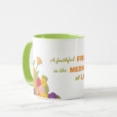 Mug Un ami fidèle floral (Devant gauche)