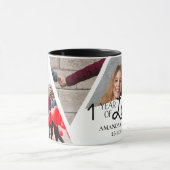 Mug Un An D'Amour Multiphoto Collage Anniversaire (Centre)