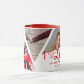 Mug Un An D'Amour Multiphoto Collage Anniversaire (Centre)
