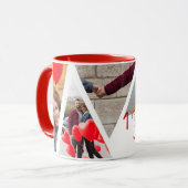 Mug Un An D'Amour Multiphoto Collage Anniversaire (Devant gauche)