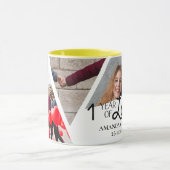 Mug Un An D'Amour Multiphoto Collage Anniversaire (Centre)