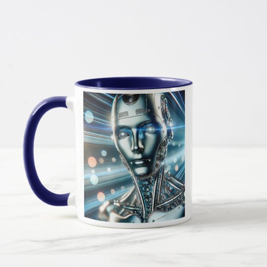 Mug Un androïde d’un futur lointain l’éveil de l'ia. (Gauche)