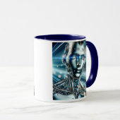 Mug Un androïde d’un futur lointain l’éveil de l'ia. (Devant droit)