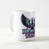 Mug Un ange métallique brillant avec des ailes, concep (Devant gauche)