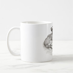 Mug Un Angel endormi, noir et blanc