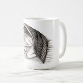Mug Un Angel endormi, noir et blanc (Devant droit)