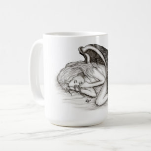 Mug Un Angel endormi, noir et blanc