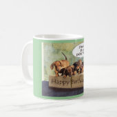 Mug Un anniversaire de chien de saucisse (Devant gauche)