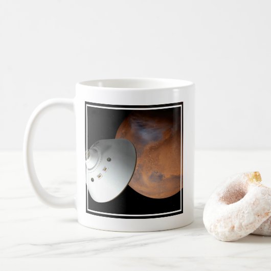 Mug Un Appareil Spatial Encaissé D'Aérocoque En Approc (Avec donut)
