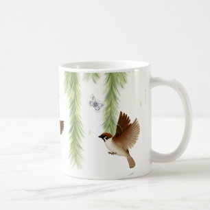Mug Un arbre japonais s'écroule sous un saule qui pleu
