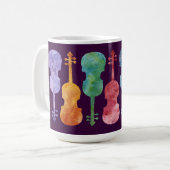 Mug Un arc-en-ciel des violons sur la prune (Devant gauche)