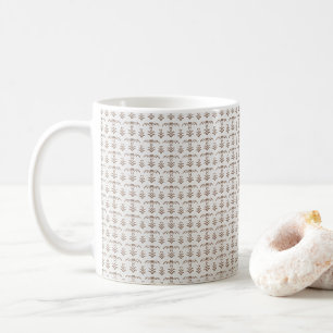 Mug un arrière - plan blanc avec un motif marron