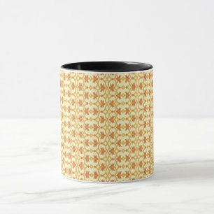 Mug un arrière - plan jaune et blanc avec un
