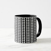 Mug un arrière - plan noir et blanc avec beaucoup de p (Devant droit)