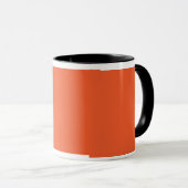 Mug un arrière - plan orange avec une bordure noire (Devant droit)