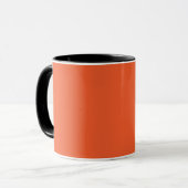 Mug un arrière - plan orange avec une bordure noire (Devant gauche)