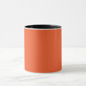 Mug un arrière - plan orange avec une bordure noire (Centre)