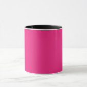 Mug un arrière - plan rose avec une bordure noire (Centre)
