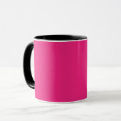 Mug un arrière - plan rose avec une bordure noire (Devant gauche)