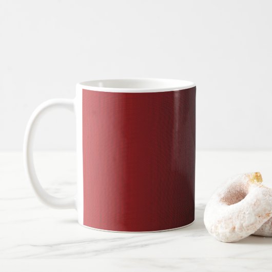 Mug un arrière - plan rouge et blanc avec de petits po (Avec donut)