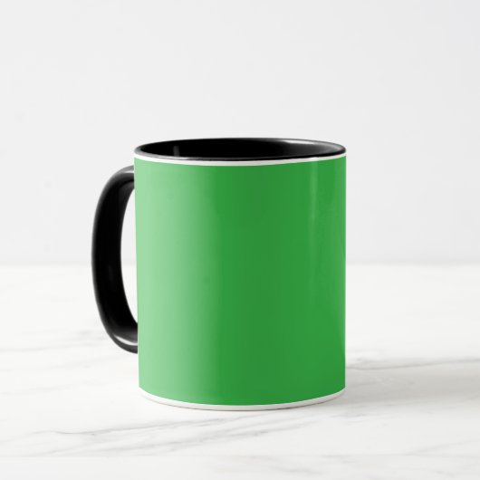 Mug un arrière - plan vert avec une bordure blanche (Devant gauche)