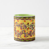 Mug Un art populaire russe joyeuse Coupe d'anniversair (Centre)