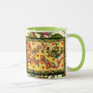 Mug Un art populaire russe joyeuse Coupe d'anniversair
