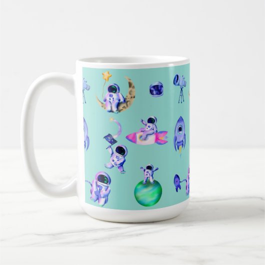 Mug Un astronaute lance une fusée spatiale (Gauche)