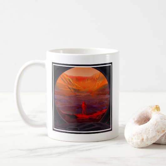 Mug Un Astronaute Sur Mars (Avec donut)