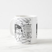 Mug Un astronaute surpris de voir le courrier livré (Devant gauche)