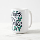 Mug un autre jour un autre caleçon - feuillage vert (Devant droit)