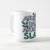 Mug un autre jour un autre caleçon - feuillage vert (Devant gauche)