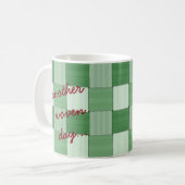 Mug Un autre vert tissé de jour (Devant gauche)