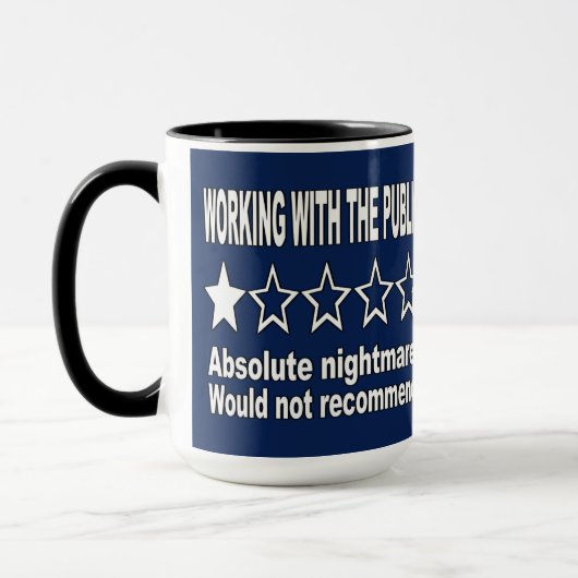 Mug Un avis une étoile bleu (Gauche)