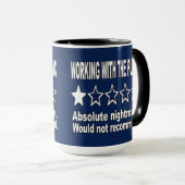 Mug Un avis une étoile bleu (Devant droit)