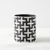 Mug Un b&w modèle fait avec "plus" le signe (Centre)