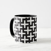 Mug Un b&w modèle fait avec "plus" le signe (Devant gauche)