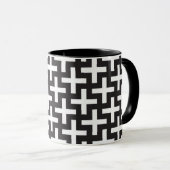 Mug Un b&w modèle fait avec "plus" le signe (Devant droit)