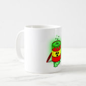 Mug Un baril de déchets toxiques verts. (Devant gauche)