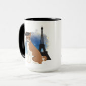 Mug Un Basenji à Paris drôle de chien (Devant gauche)