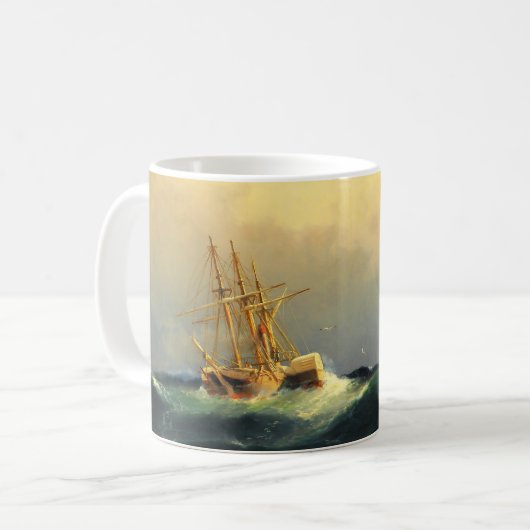Mug Un bateau à vapeur dans une tempête dans l'océan A (Devant gauche)