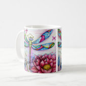 Mug Un beau jour, Aquarelle, Dragonfly, Personnaliser (Devant gauche)