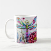 Mug Un beau jour, Aquarelle, Dragonfly, Personnaliser (Gauche)