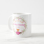 Mug Un bébé brasse rose Teacup Baby Girl Douche (Devant gauche)