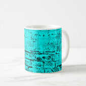 Mug Un bleu turquoise grinçant sans couleur. Éléments (Devant droit)