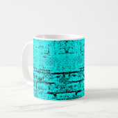 Mug Un bleu turquoise grinçant sans couleur. Éléments (Devant gauche)