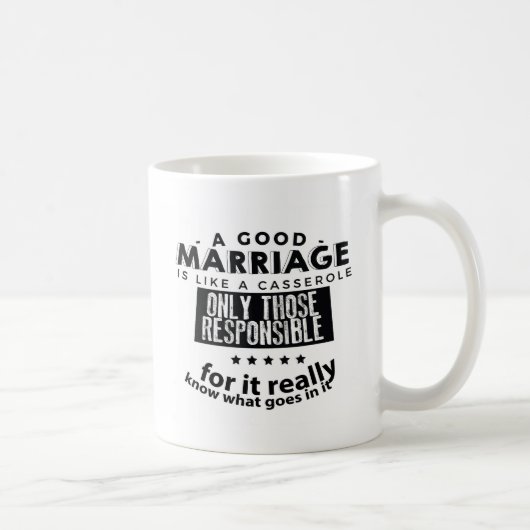 Mug Un bon mariage est comme une casserole (Droite)