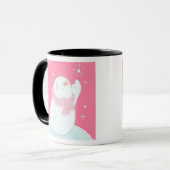 Mug Un bonhomme de neige atteignant pour un flocon de (Devant gauche)